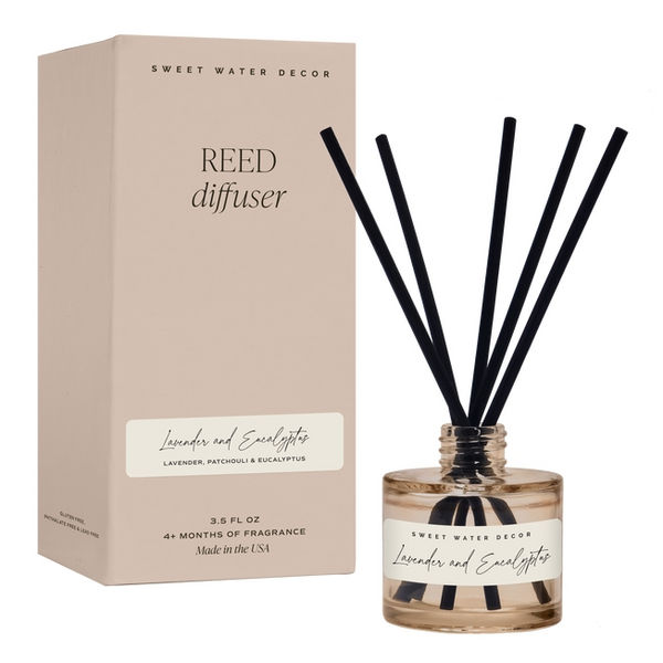  Lavender and Eucalyptus Reed Diffuser | Sweet Water Decor