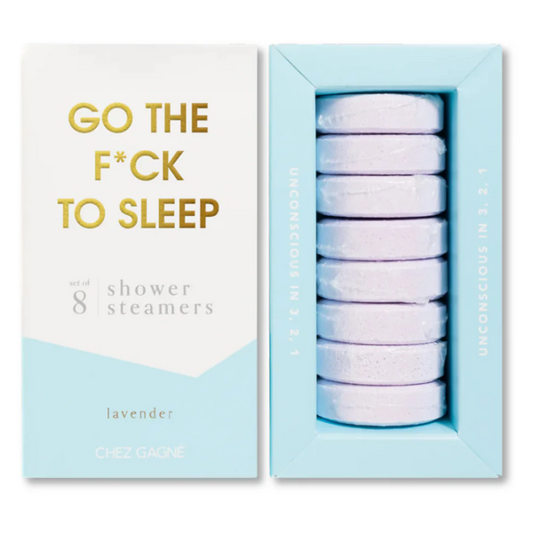 Go The Fuck to Sleep Shower Steamers | Chez Gagne