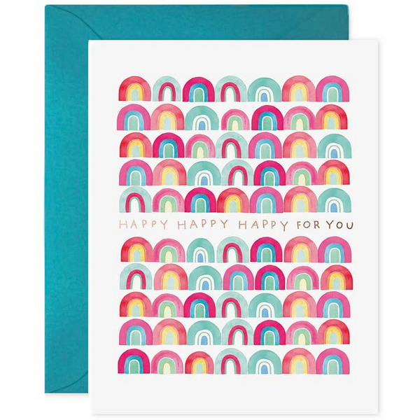 Happy For You Rainbows | Congratulations Greeting Card