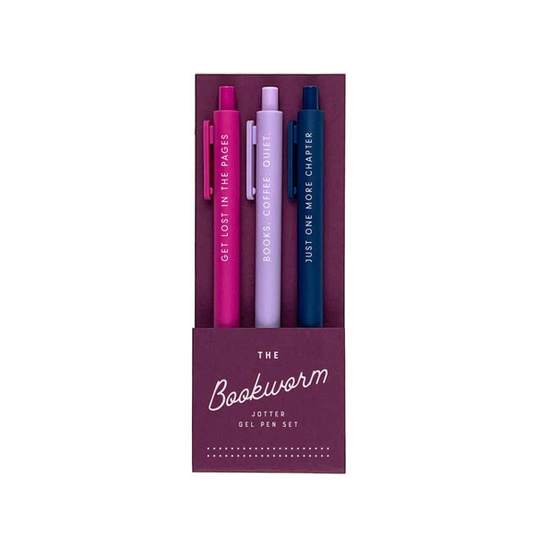 The Bookworm Jotter Gel Pen Set  | Ruff House 