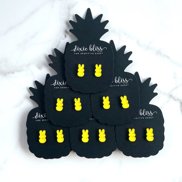 Bunny Earrings - Yellow | Dixie Bliss