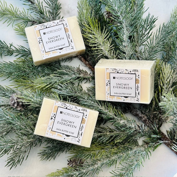 Snowy Evergreen Shea Butter Bar Soap | Noteology