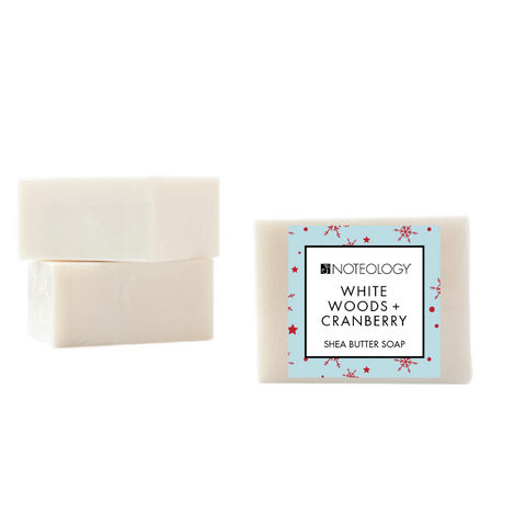 White Woods + Cranberry Shea Butter Soap | Noteology